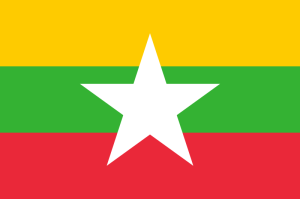 Die Flagge von Myanmar