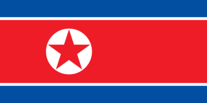 Die Flagge des kommunistischen Korea